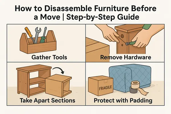 How to Disassemble Furniture Before a Move